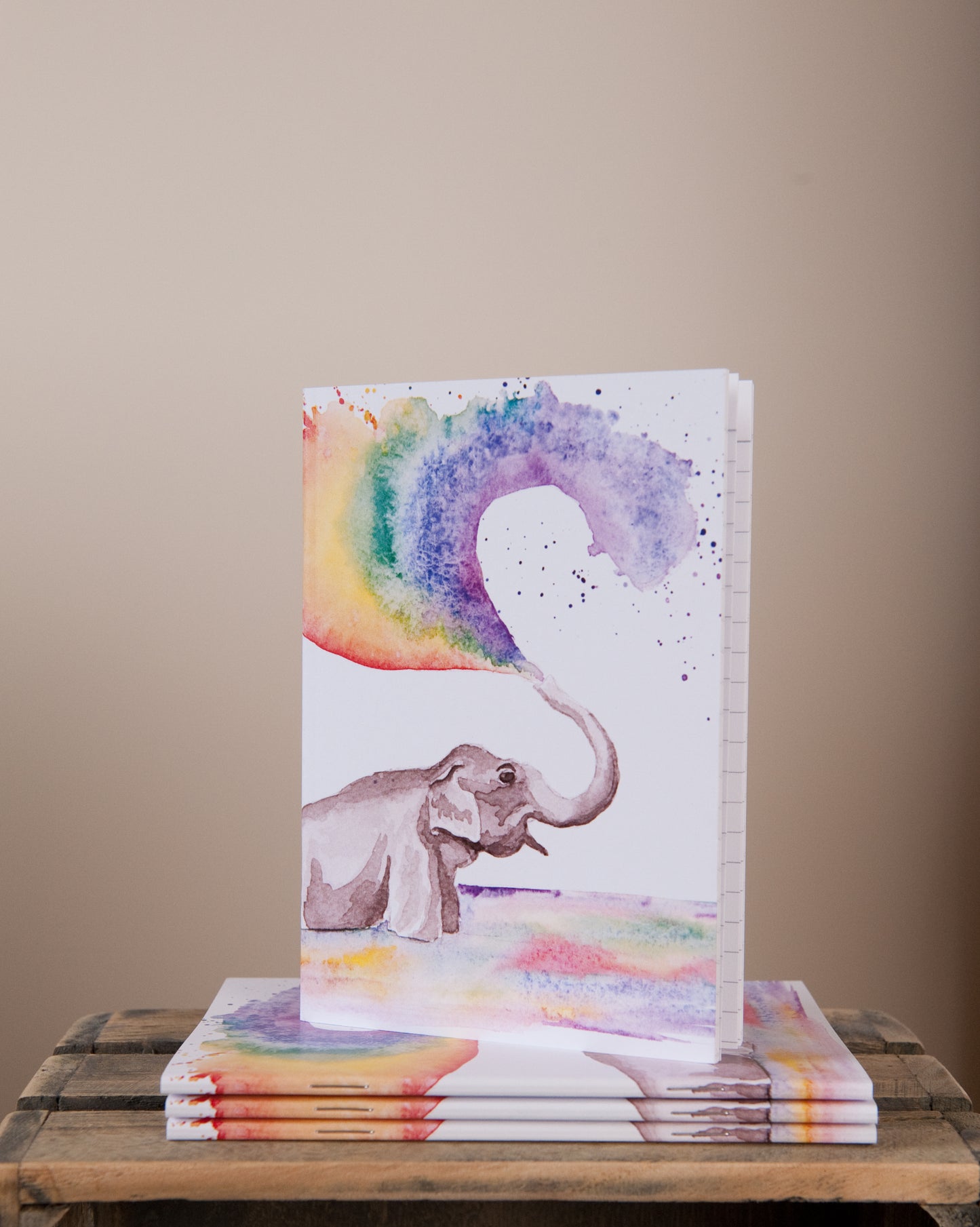 Elephant and Flowers ~ 2 Pack of A6 Notebooks