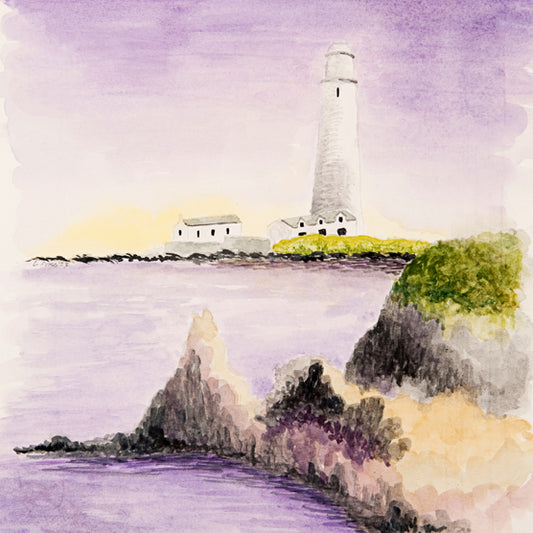 St Mary's Lighthouse in Purple