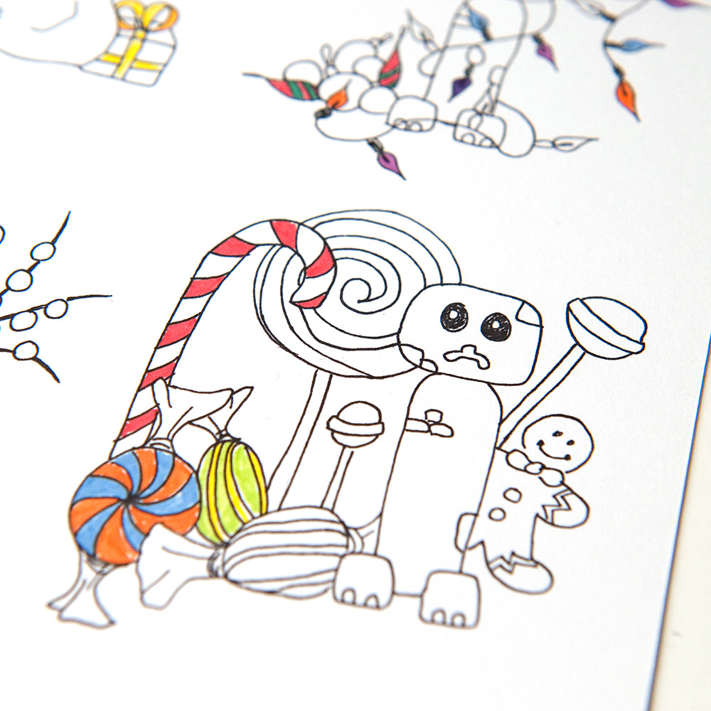 Christmas Minecraft Creepers Colouring Page Instant Download