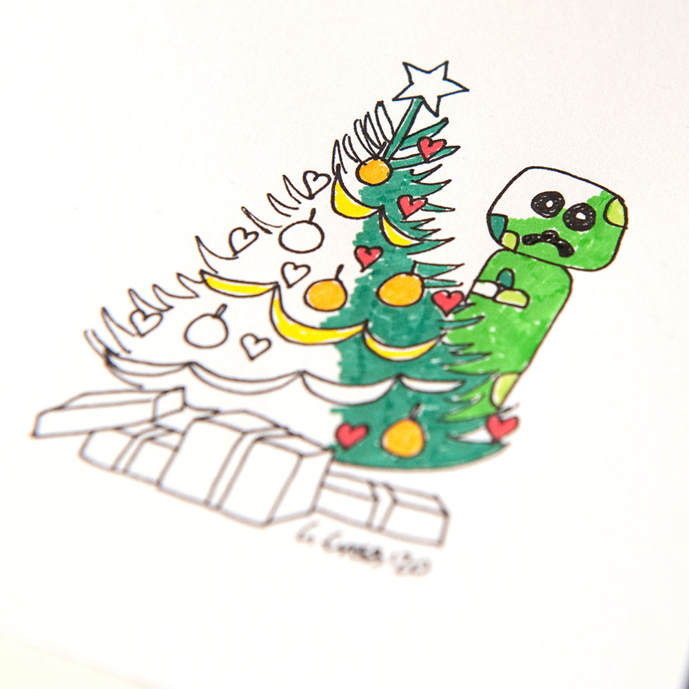 Christmas Minecraft Creepers Colouring Page Instant Download