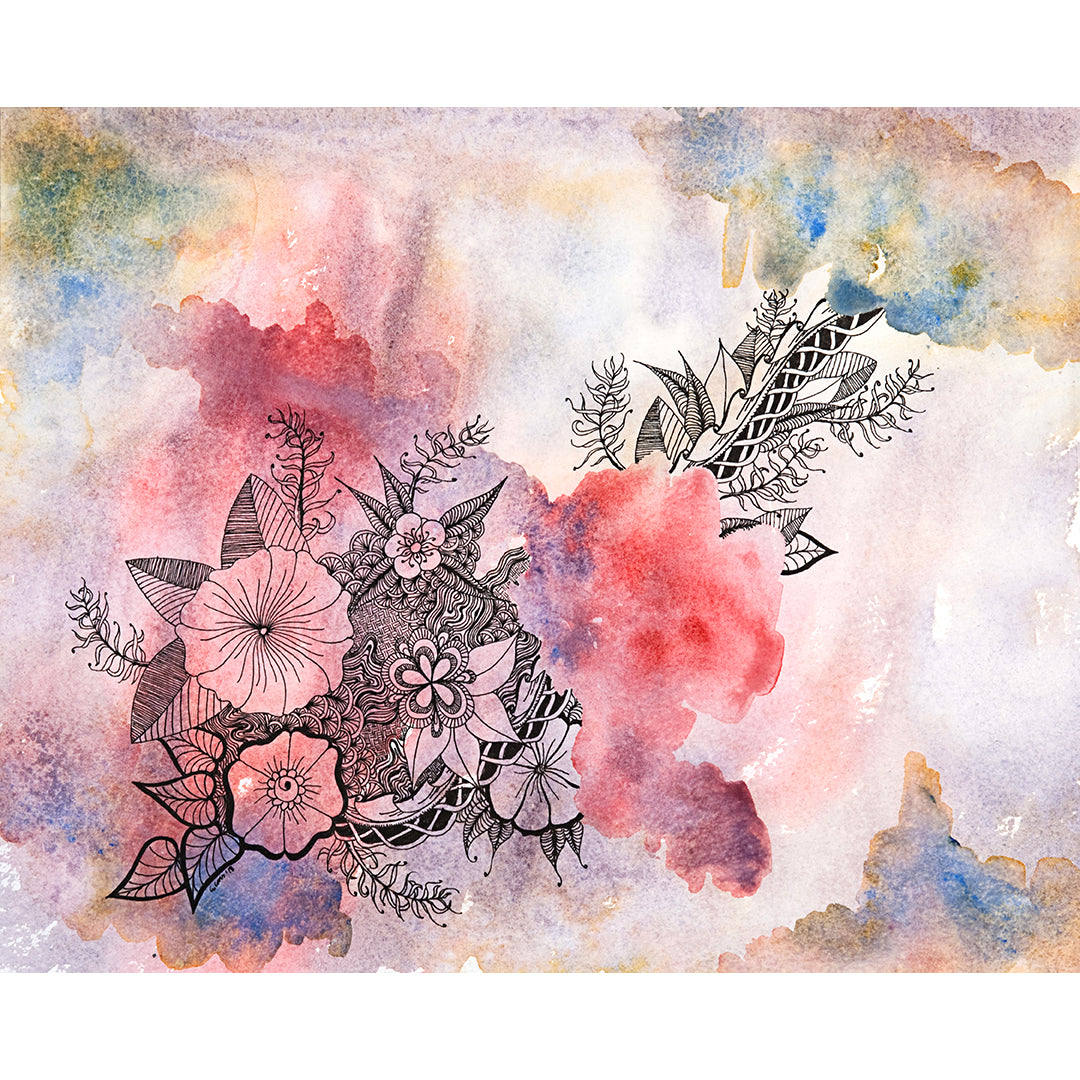 Floral Splash #2 ~ Raspberry Rhapsody