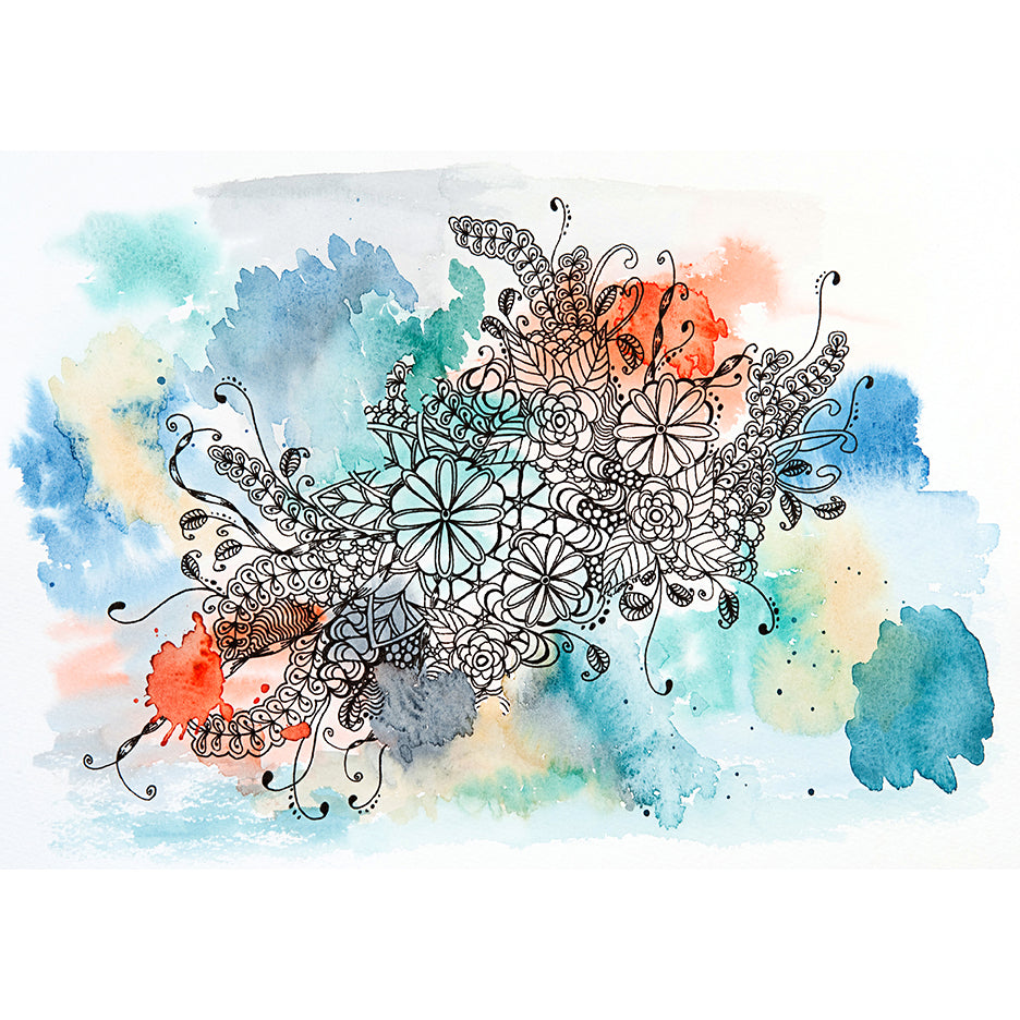 Floral Splash #3 ~ Orange Crush