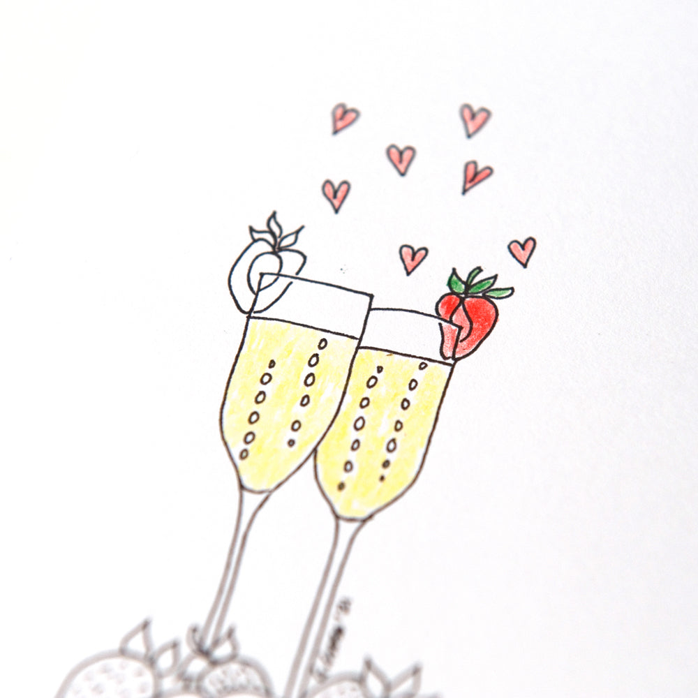 Valentine, Wedding or Engagement Colouring Pages Instant Download