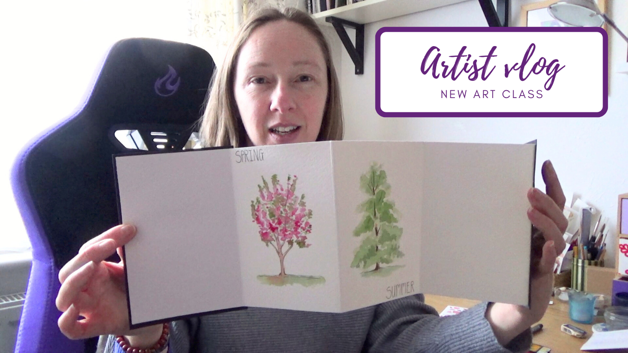 Load video: Artist vlog, watercolour commission