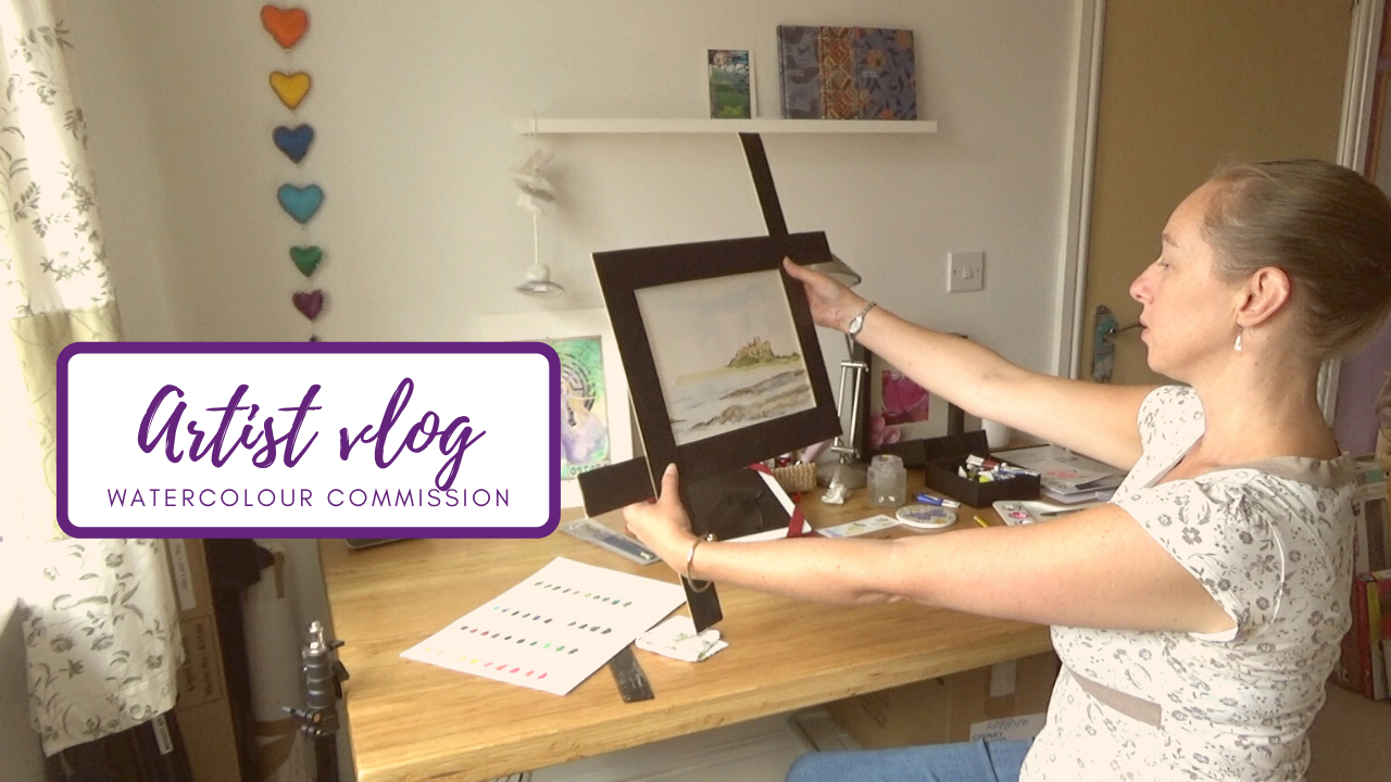 Load video: Artist vlog, watercolour commission