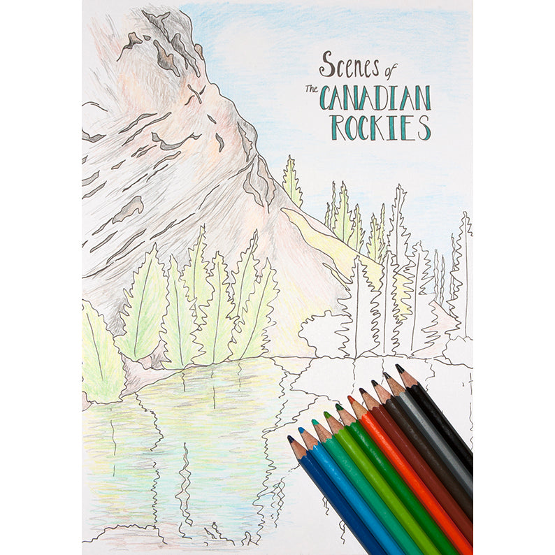 Scenes of the Canadian Rockies Colouring Book