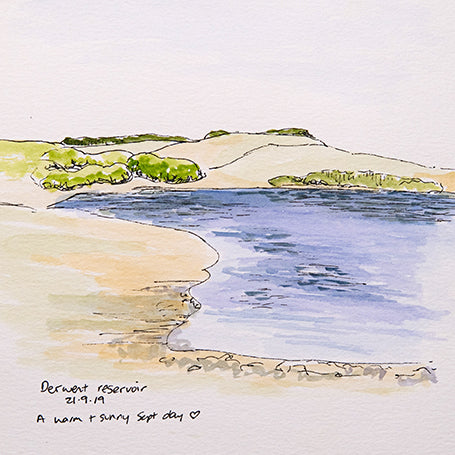 Derwent Reservoir ~ Sketches Collection Greeting Card