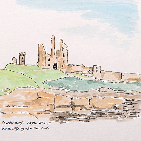Dunstanburgh Castle ~ Sketches Collection Greeting Card