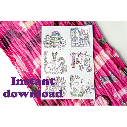 Easter Colouring Page Instant Download