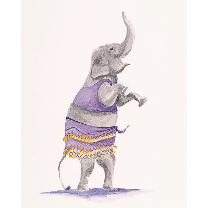 Elephant Dancing ~ Greeting Card