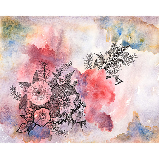 Floral Splash #2 ~ Raspberry Rhapsody