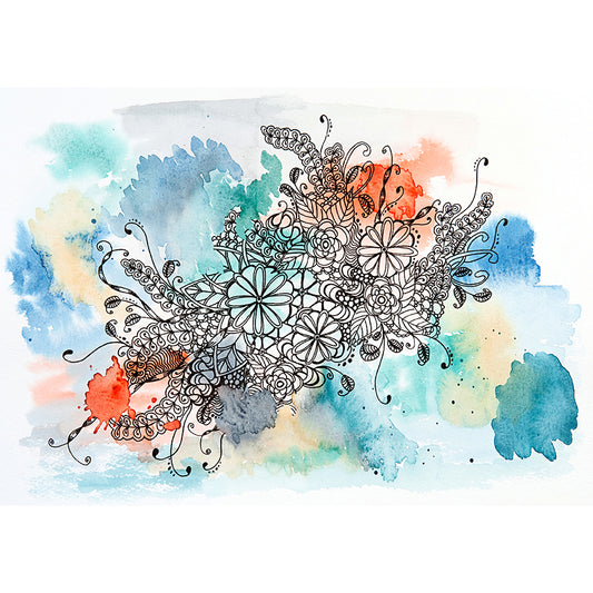 Floral Splash #3 ~ Orange Crush