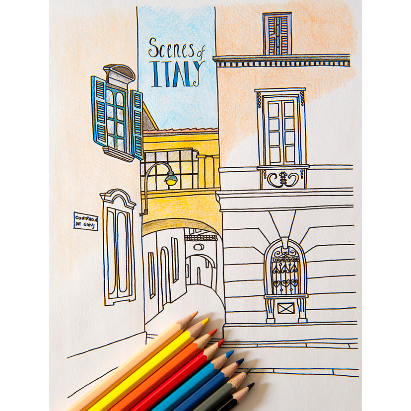 Scenes of Italy Colouring Book