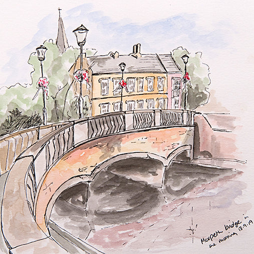 Morpeth Bridge ~ Sketches Collection Greeting Card