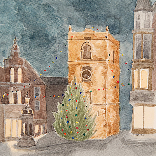 Morpeth Clock Tower ~ Christmas Card