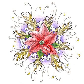 Poinsettia ~ Christmas Card