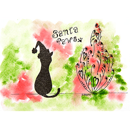 Santa Paws ~ Christmas Card