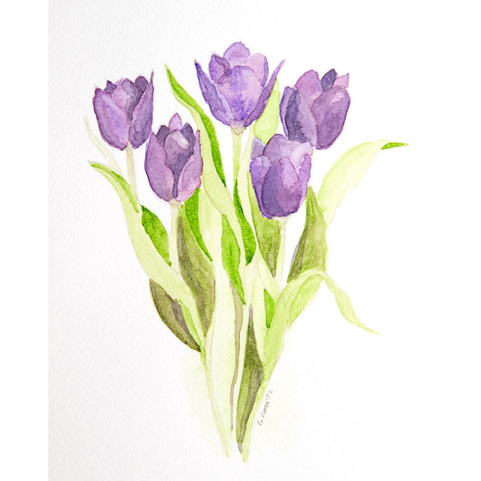 Purple Tulips ~ Original Painting